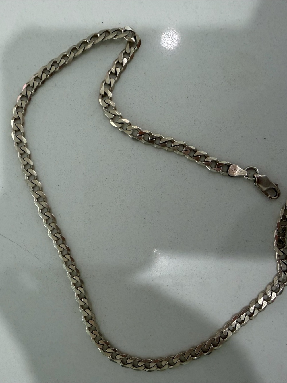 Sterling Silver 925 Men’s Cuban Link Chain Necklace